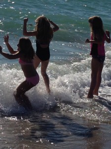 kids on the beach